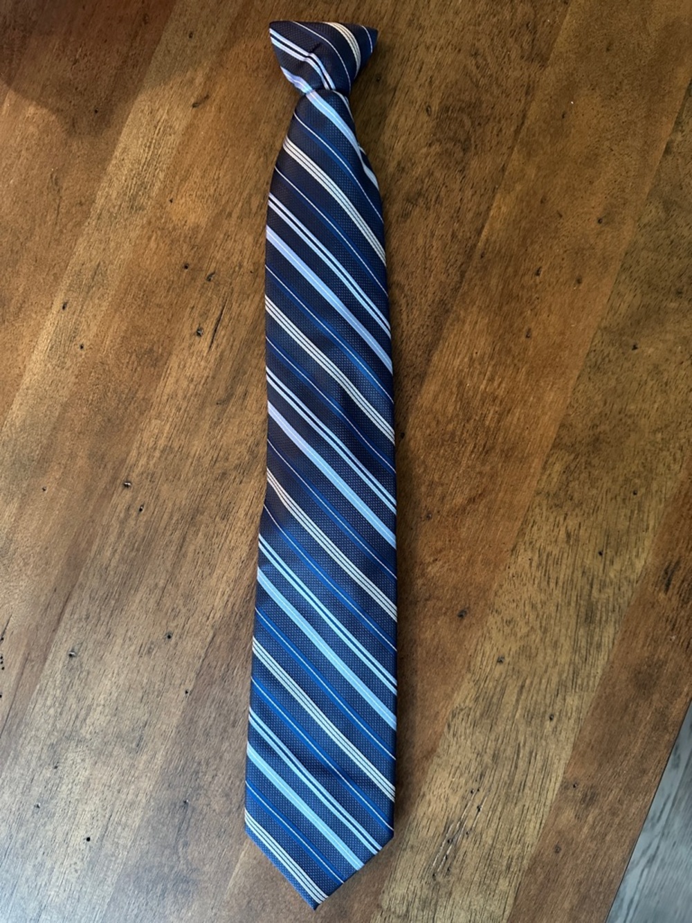 Stafford Navy and Light Blue Diagonal Stripe Tie